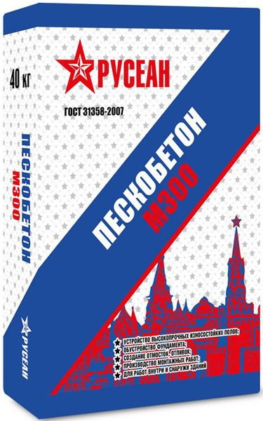 Пескобетон М-300 РУСЕАН 40кг