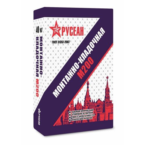 Сухая смесь М-200 (кладочная) РУСЕАН 40кг