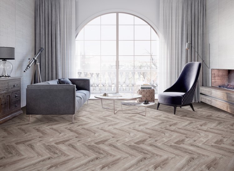 Ламинат SPC CronaFloor Herringbone Дуб Тулон Ламинат SPC CronaFloor Herringbone Дуб Тулон